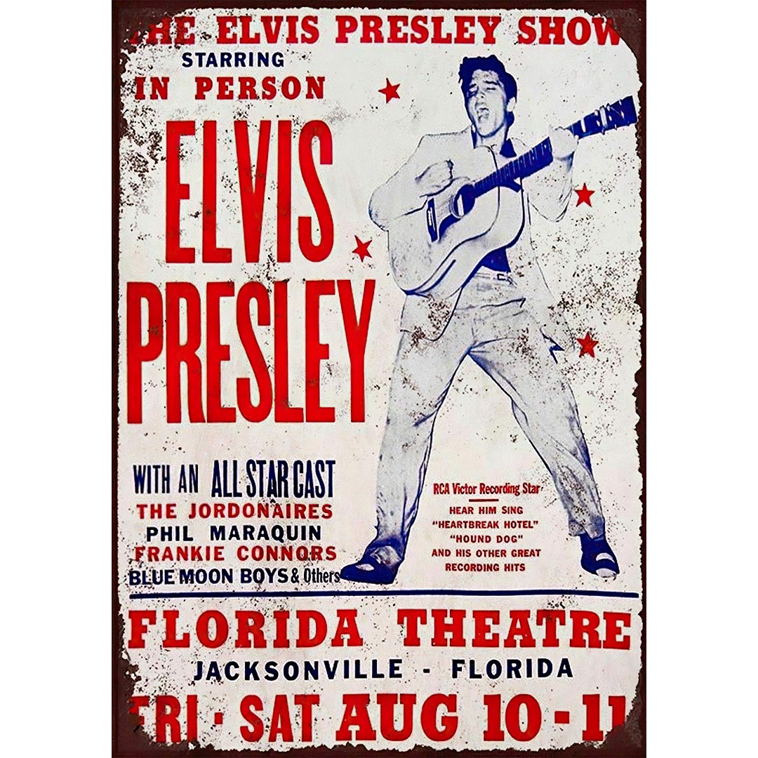Retro Gaming Cafe - Elvis Presley Concert Florida Theater Metal