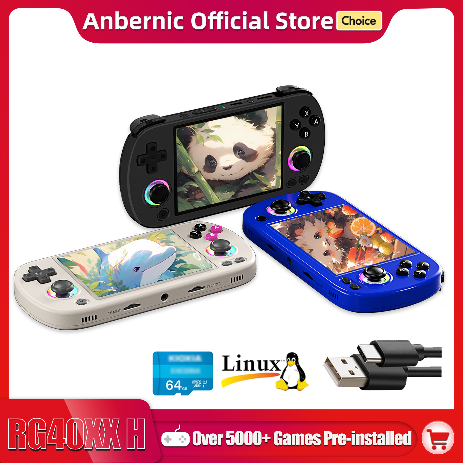 Retro Gaming Design - ANBERNIC RG40XX H Handheld Game Console