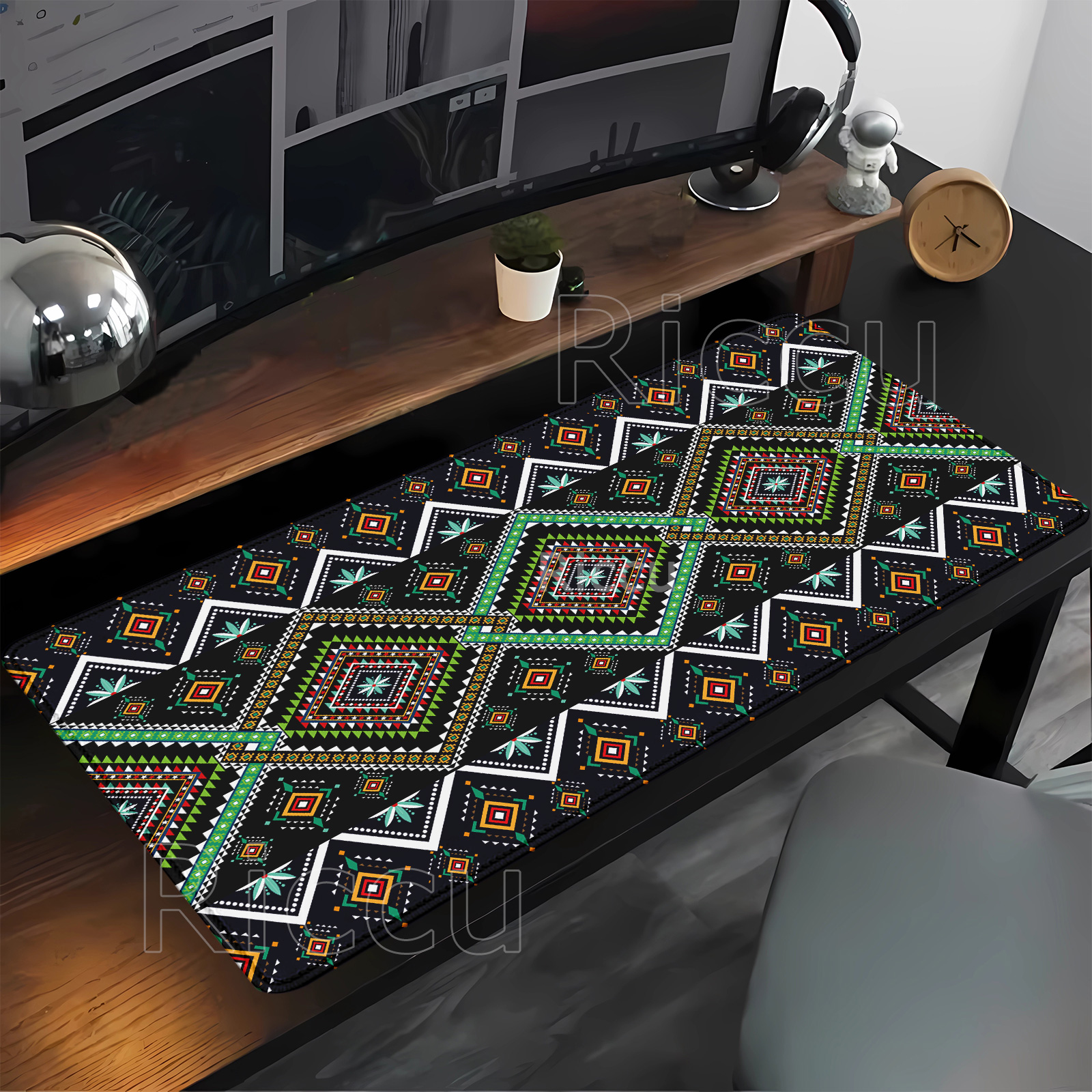 Retro Gaming Keyboard - Persian Mysterious Retro pattern Mouse Pad