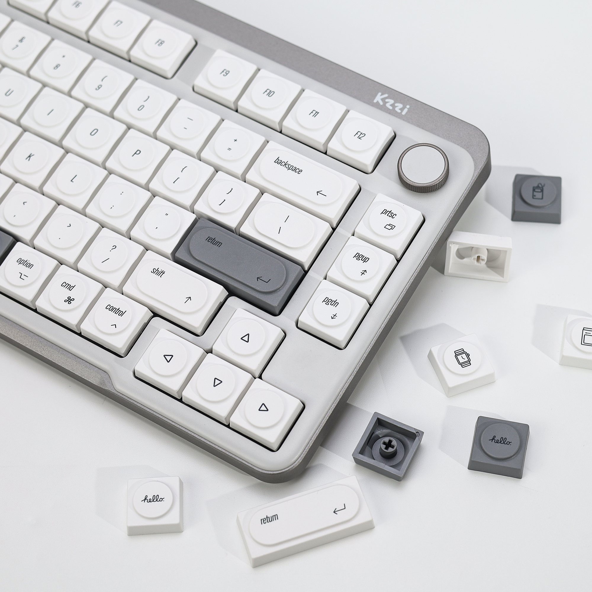 Retro Gaming Keyboard - KBDiy Doys Keycaps Retro MAC Style