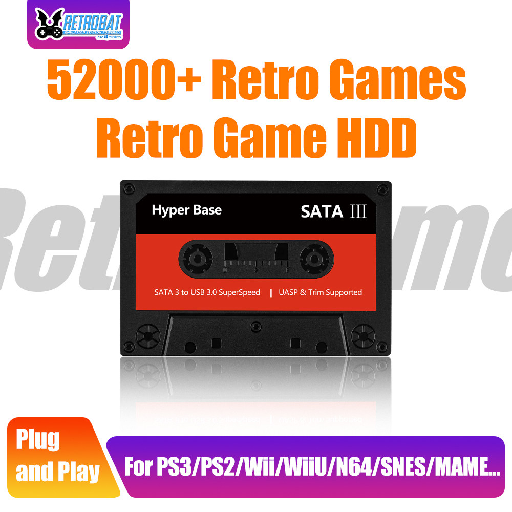 Retro Gaming Ps3 - 500GB/2TB Gaming HDD Batocera Retro Game