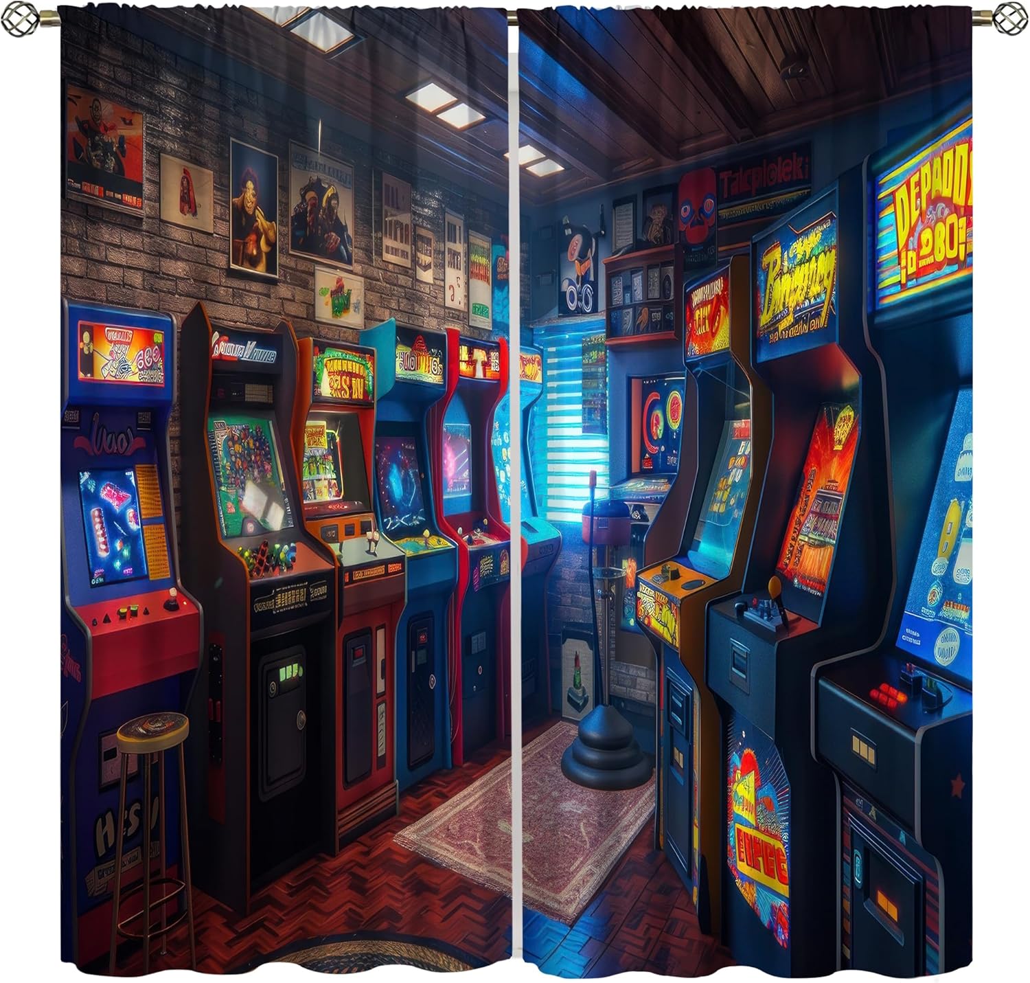90s Arcade Blackout Curtains G - Retro Gaming Cafe recensie en prijs