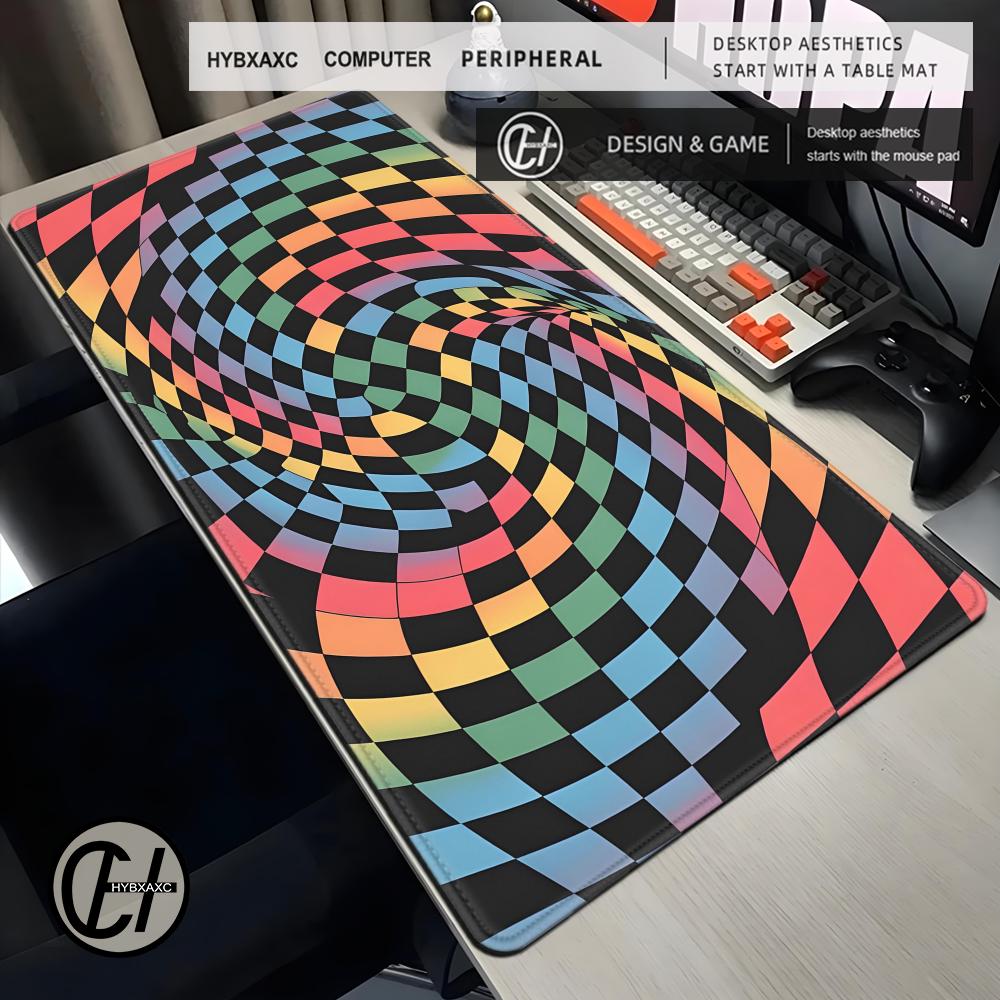 XL Checkered Rainbow Desk Mat  - Retro Gaming Xl recensie en prijs