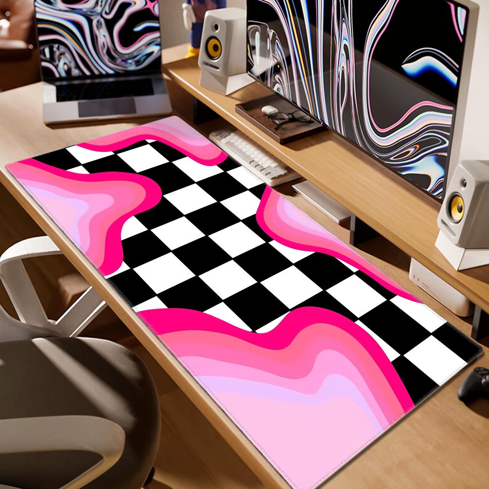 XL Checkered Rainbow Desk Mat  - Retro Gaming Xl recensie en prijs