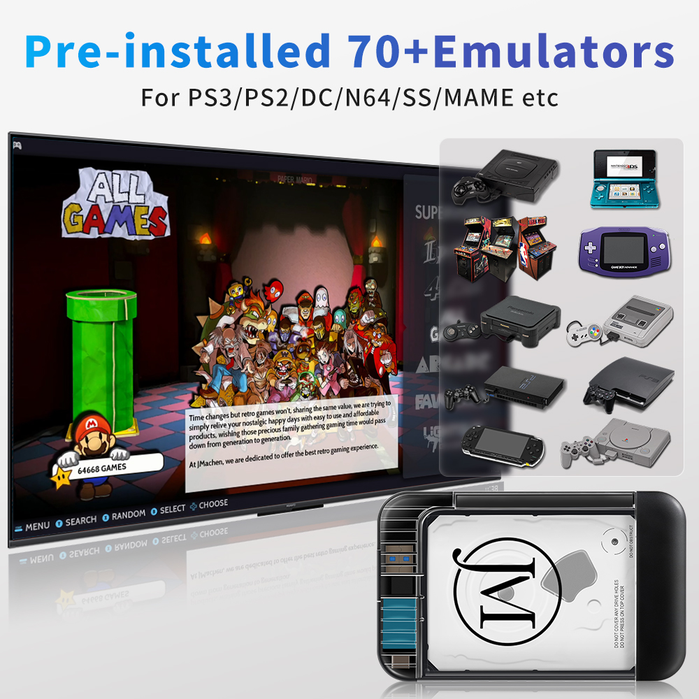 RETROBAT Portable 500G Gaming  - Retro Gaming Design recensie en prijs