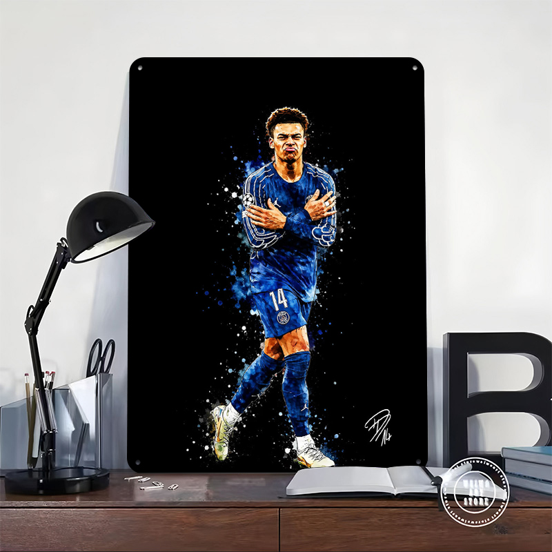 Football Player in Blue Jersey - Retro Gaming Jersey recensie en prijs