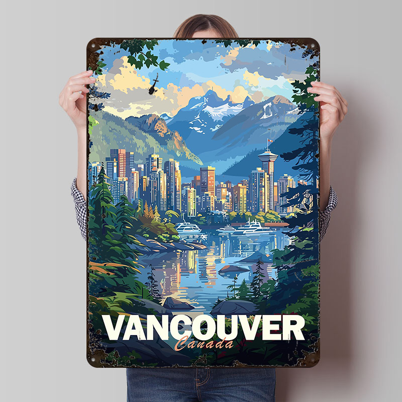 Vancouver Cityscape Printed Po - Retro Gaming Vancouver recensie en prijs
