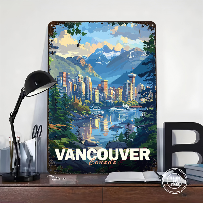 Vancouver Cityscape Printed Po - Retro Gaming Vancouver recensie en prijs