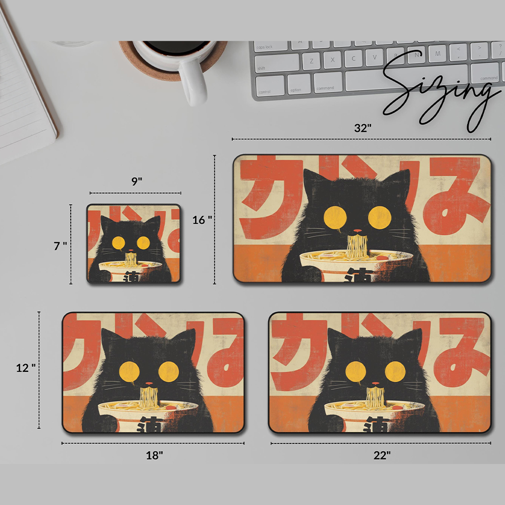 Kawaii Black Cat Ramen Mouse P - Retro Gaming Xl recensie en prijs