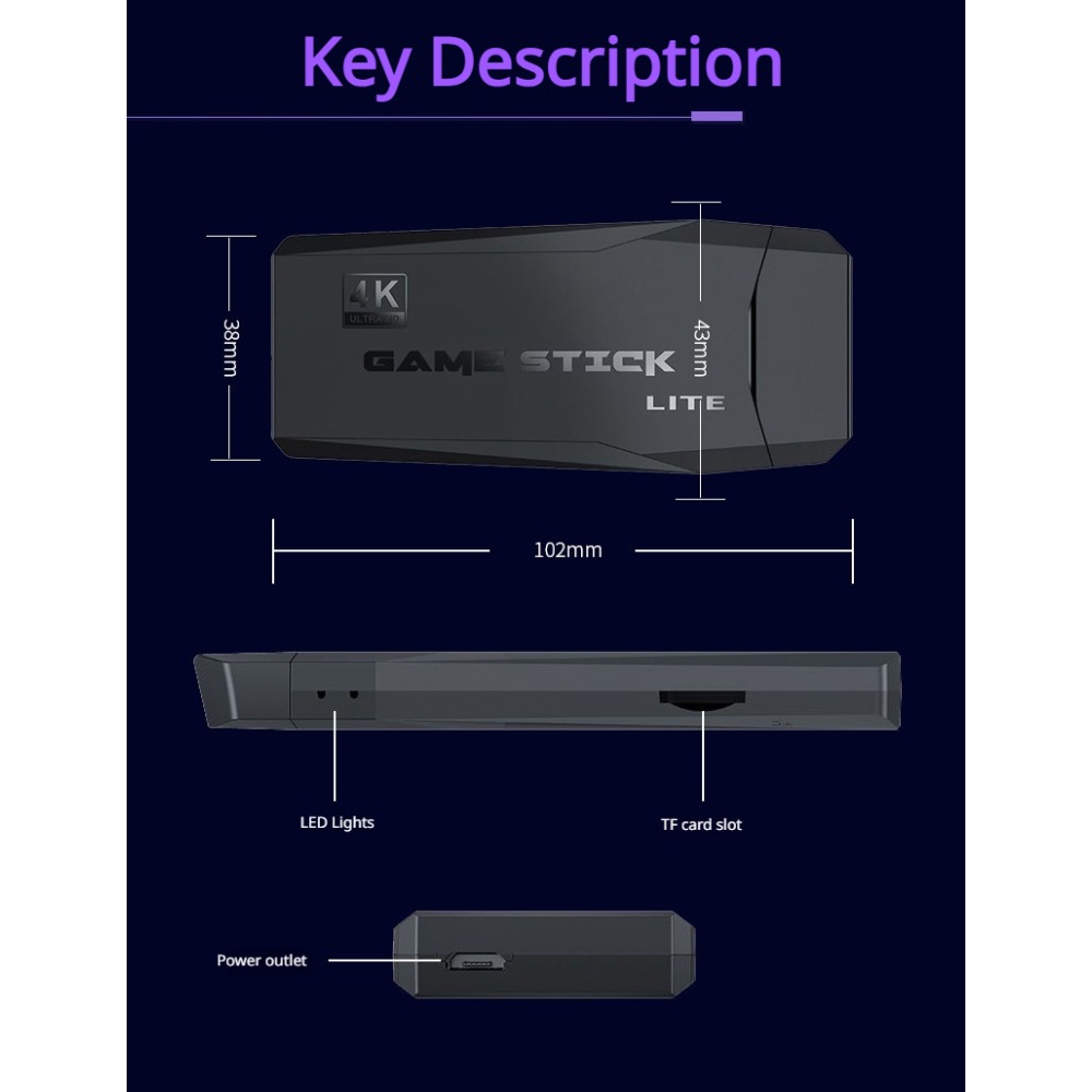 Portable 4K Retro Game Stick C - Retro Gaming Stick recensie en prijs