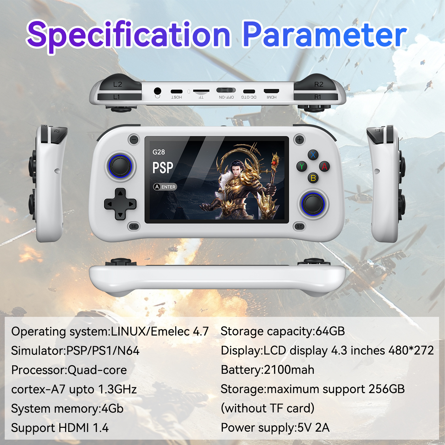 G28 game console 4.3-inch high - Retro Gaming Stick recensie en prijs