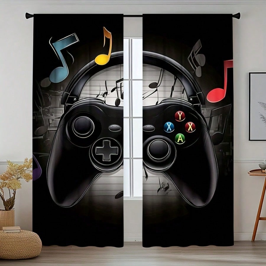 2pcs Retro Gaming Room Curtain - Retro Gaming Cafe recensie en prijs