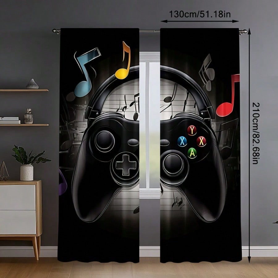 2pcs Retro Gaming Room Curtain - Retro Gaming Cafe recensie en prijs