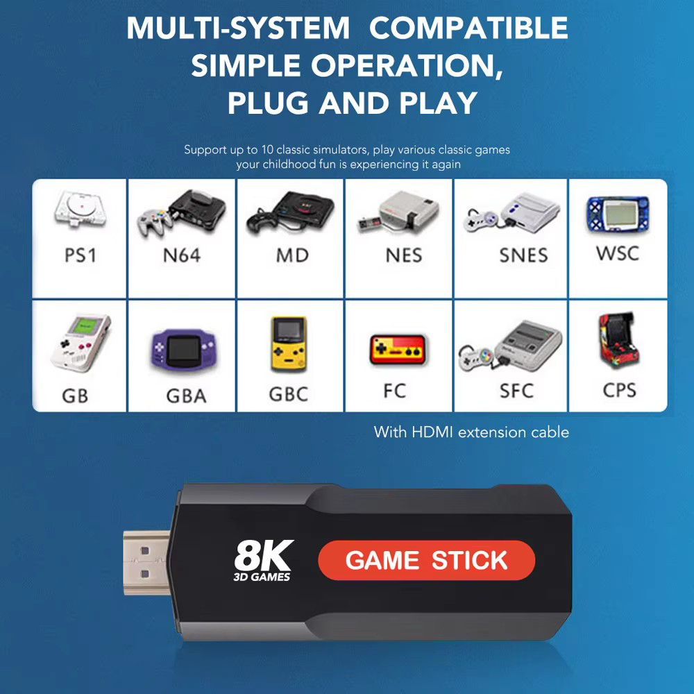 X2 Game Stick HD 4K 8K 3D Cons - Retro Gaming Stick recensie en prijs
