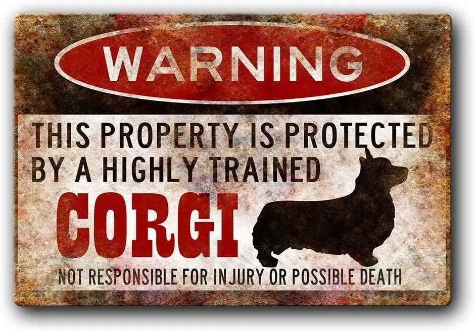 DAOLEG Warning Corgi Metal Pla - Retro Gaming Cafe recensie en prijs
