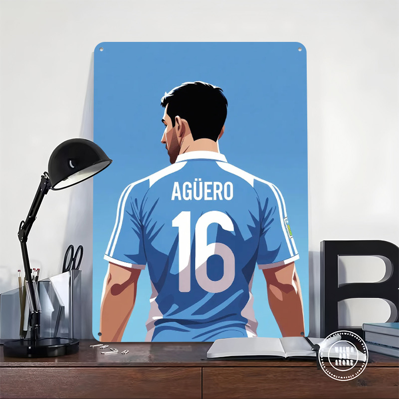 Aguero Soccer Jersey Printed P - Retro Gaming Jersey recensie en prijs