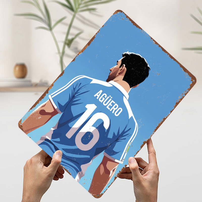 Aguero Soccer Jersey Printed P - Retro Gaming Jersey recensie en prijs