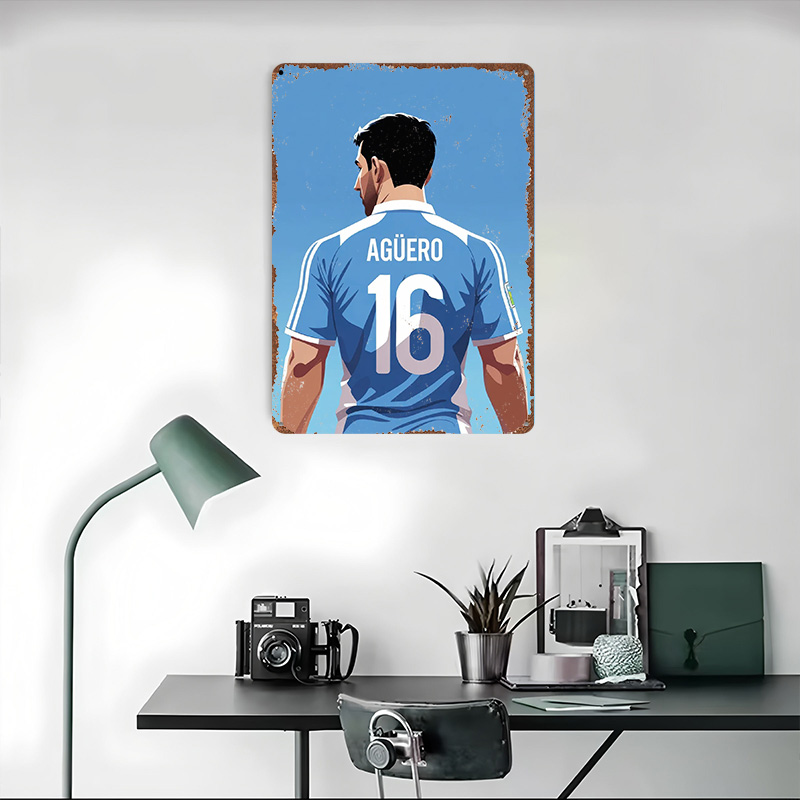 Aguero Soccer Jersey Printed P - Retro Gaming Jersey recensie en prijs